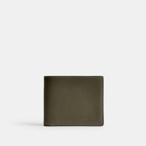 COACH® 3 In 1 Men Wallet Green | VZQH79842