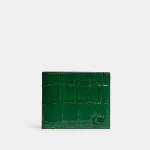 COACH® 3 In 1 Men Wallet Green | XMJC87253