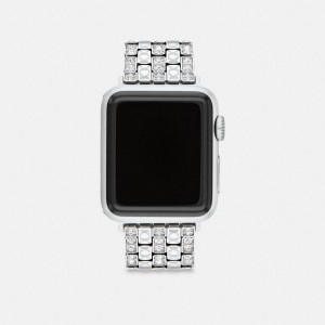 COACH® Apple® Strap, 38 Mm, 40 Mm And 41 Mm Women Watches Silver | FRUO74612