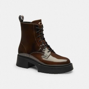 COACH® Avery Platformie Women Boots Brown | TJRW52034