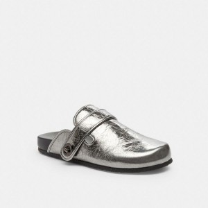 COACH® Blake Clog Women Loafers Silver | SDGX30819