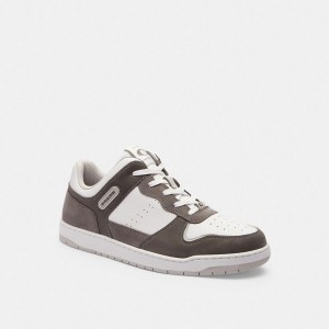 COACH® C201 Men Sneakers Grey | PKFI83097