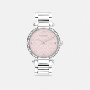 COACH® Cary, 34 Mm Women Watches Silver | CMOD84193