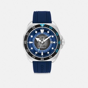 COACH® Charter Automatic, 44 Mm Men Watches Blue | YGJU36712