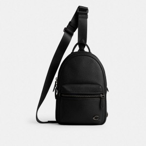 COACH® Charter Pack Men Backpack Black | KFLB72365