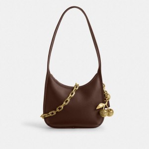 COACH® Curve Zip Bag With And Strap Women Charms Gold | NBES79358