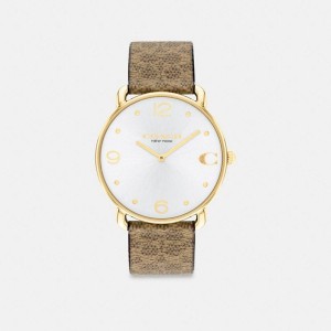 COACH® Elliot, 36 Mm Men Watches Gold | NXRA69108