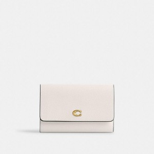 COACH® Essential Medium Flap Women Wallet White | OEWR17692