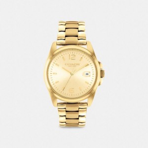 COACH® Greyson, 36 Mm Women Watches Gold | ZUWY05628