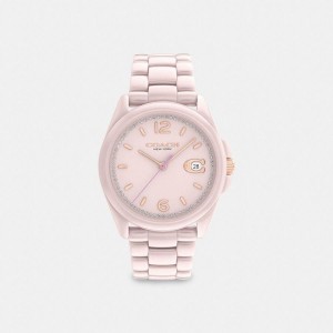 COACH® Greyson, 36 Mm Women Watches Pink | ZROC18965