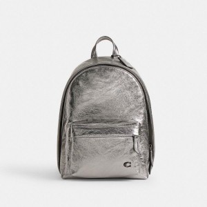COACH® Hall 22 Women Backpack Silver | HAXI08472