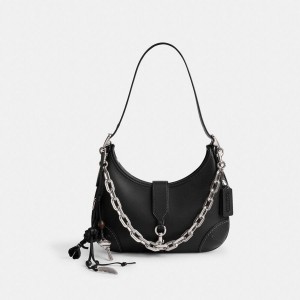 COACH® Hamptons Hobo Bag With And Strap Women Charms Silver | TFQI43782