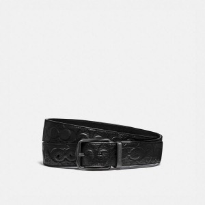 COACH® Harness Buckle Cut To Size Reversible, 38 Mm Men Belts Black | OGZX45923