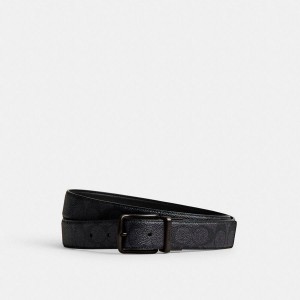COACH® Harness Buckle Cut To Size Reversible, 38 Mm Men Belts Grey | QLAO27035