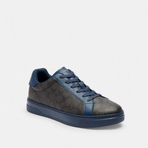 COACH® High Line In Signature Canvas Men Sneakers Grey | BVGR71320