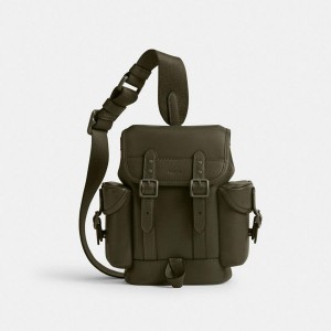 COACH® Hitch 13 Men Backpack Green | KIRZ13408
