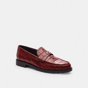 COACH® Jocelyn Women Loafers Burgundy | PTCV83241