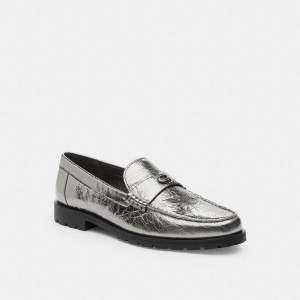 COACH® Jocelyn Women Loafers Silver | WTMQ37846
