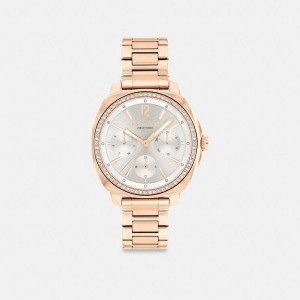 COACH® Kitt Chronograph, 34 Mm Women Watches Gold | PYNM47153