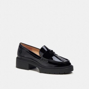 COACH® Leah Women Loafers Black | XEZG06257