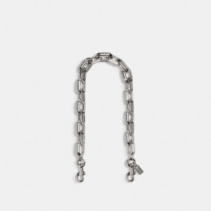 COACH® Link Chain Strap Women Charms Silver | PTDX30174