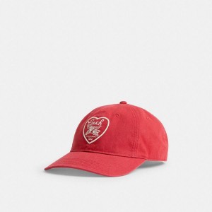 COACH® Pegasus Print Baseball Men Hat Red | ALYZ03652