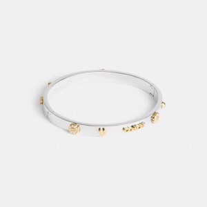 COACH® Pegged Hinged Bangle Women Jewelry Silver | JKTG26385