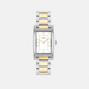 COACH® Reese, 35 Mm X 24 Mm Women Watches Silver | ZMLE19850
