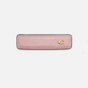 COACH® Signature Leather Barrette Women Jewelry Pink | HZOB50261