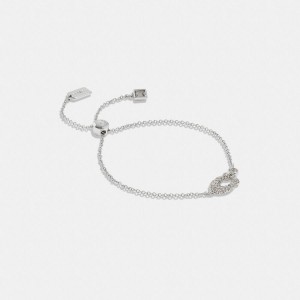 COACH® Signature Pavé Slider Bracelet Women Jewelry Silver | GRPS42031