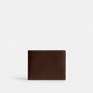 COACH® Slim Billfold Men Wallet Brown | QOBD65081