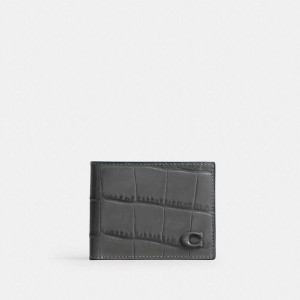 COACH® Slim Billfold Men Wallet Grey | YBXI23170