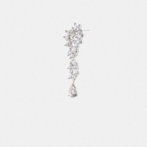 COACH® Statement Crystal Earring Women Jewelry Silver | TSUN70268