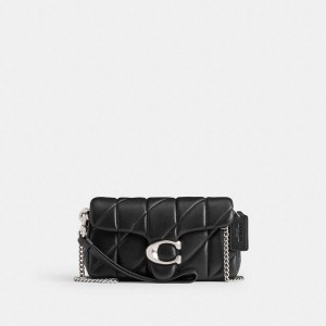 COACH® Tabby Crossbody Wristlet With Pillow Quilting Women Clutch Bags Black | UXFY83291