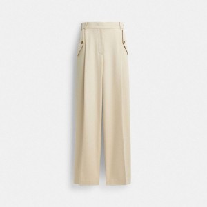 COACH® Tailored Women Pants Khaki | TKVX91702