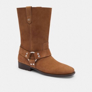 COACH® Tara Biker Women Boots Brown | XKBF26970