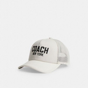 COACH® Trucker Men Hat White | LKSR02346