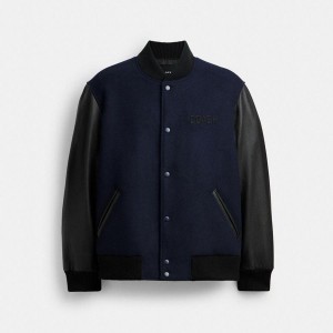 COACH® Varsity Men Jacket Navy | WNDQ53942