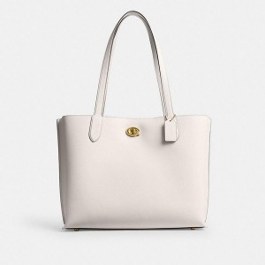 COACH® Willow Work Tote 38 Women Tote Bags White | SKXI62705