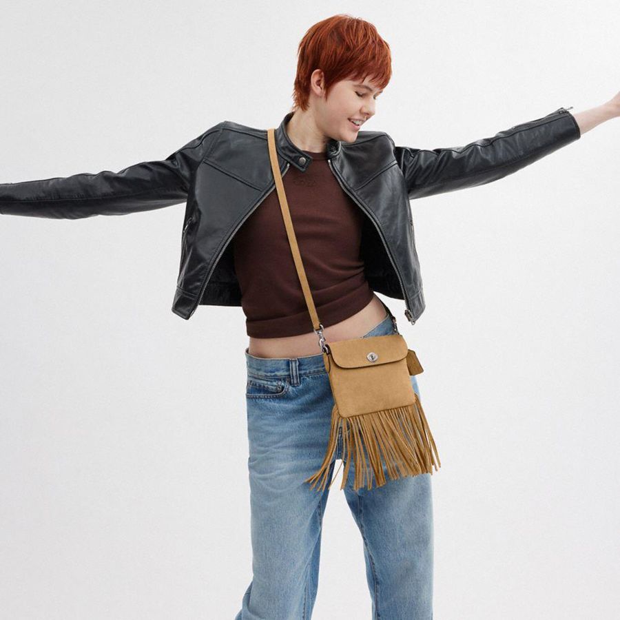 COACH® 1964 Fringe Women Crossbody Bag Yellow | NYGH61723