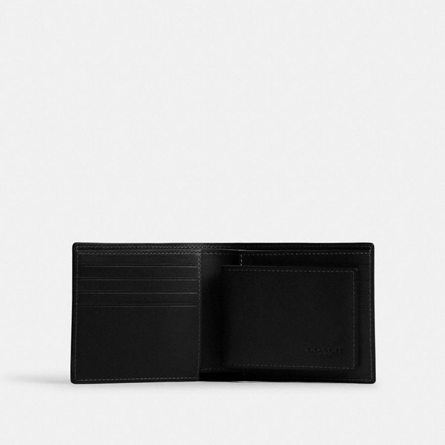 COACH® 3 In 1 Men Wallet Black | ANHP17394