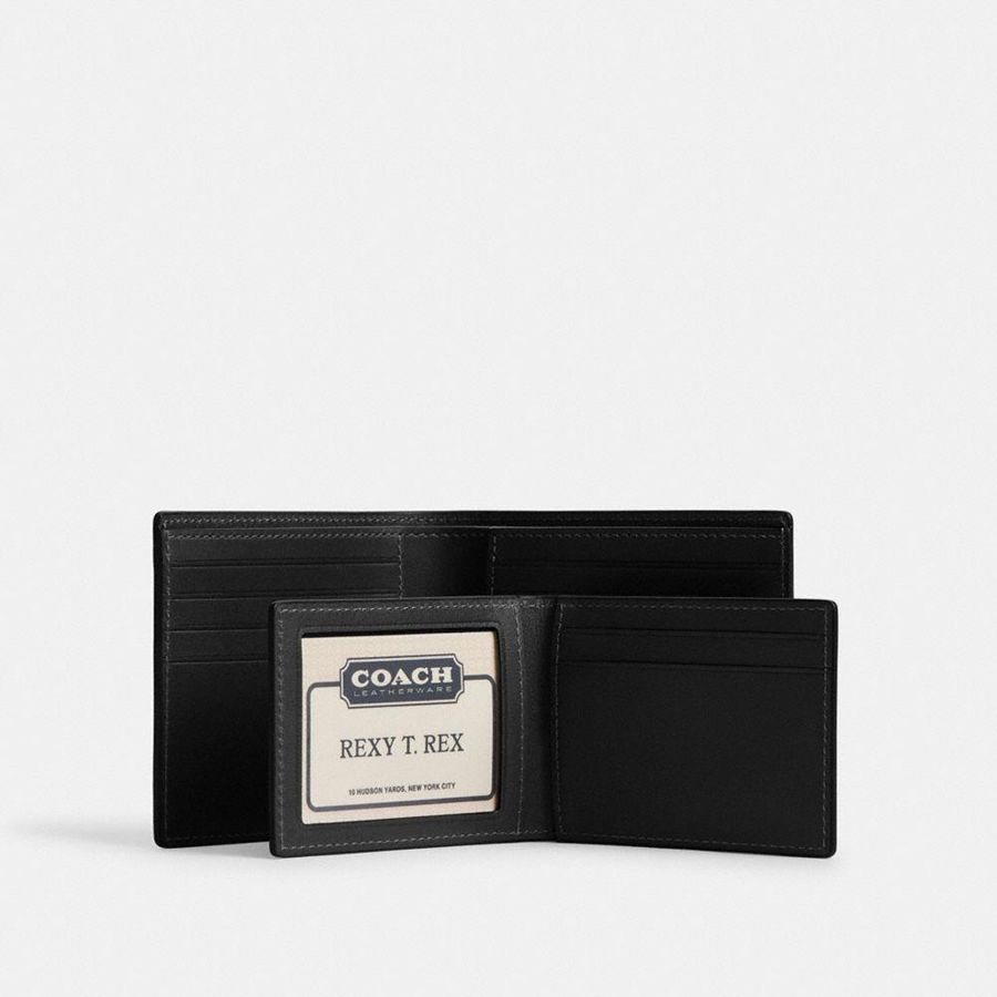 COACH® 3 In 1 Men Wallet Black | ANHP17394