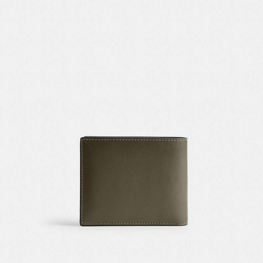 COACH® 3 In 1 Men Wallet Green | VZQH79842