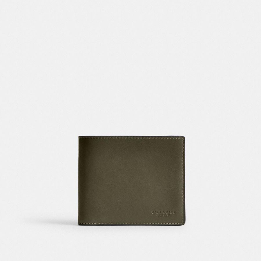 COACH® 3 In 1 Men Wallet Green | VZQH79842