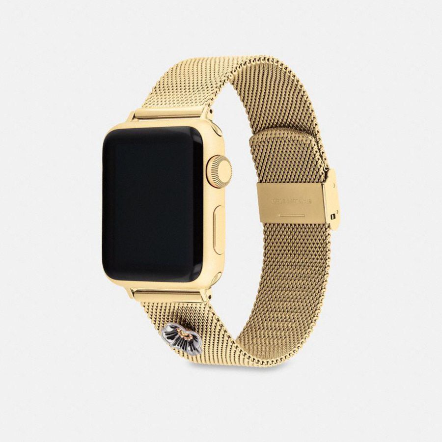 COACH® Apple® Strap, 38 Mm, 40 Mm And 41 Mm Men Watches Gold | KPRB05398