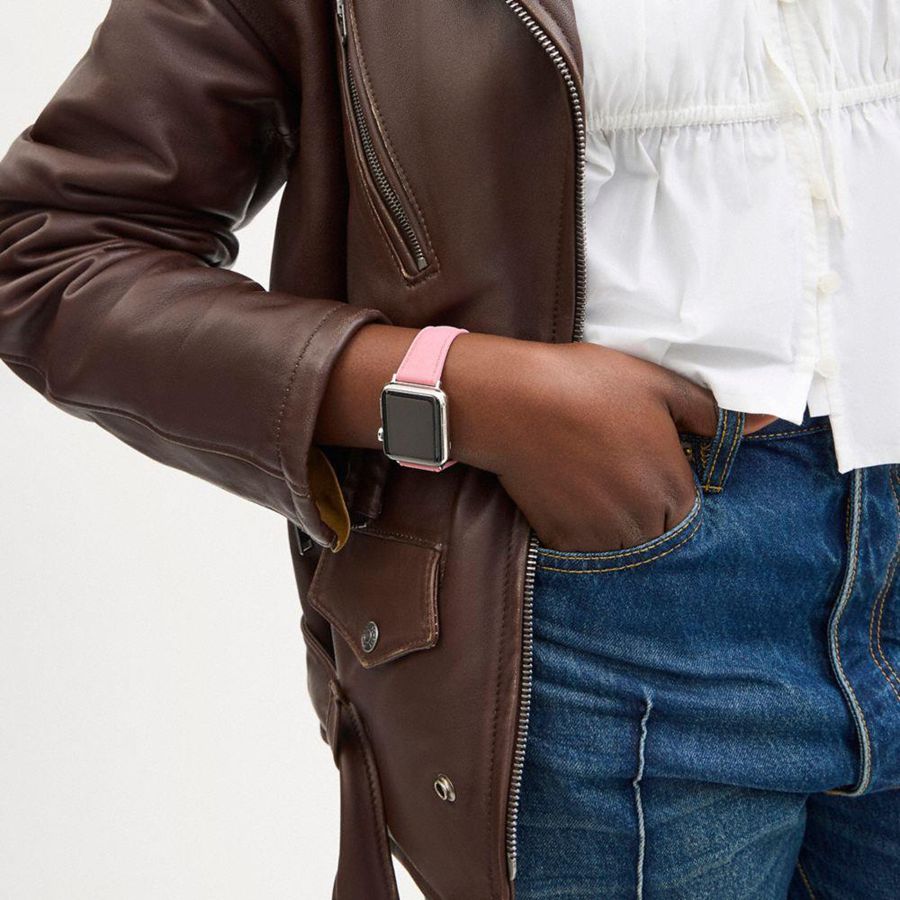 COACH® Apple® Strap, 38 Mm, 40 Mm And 41 Mm Women Watches Pink | XPCS03497
