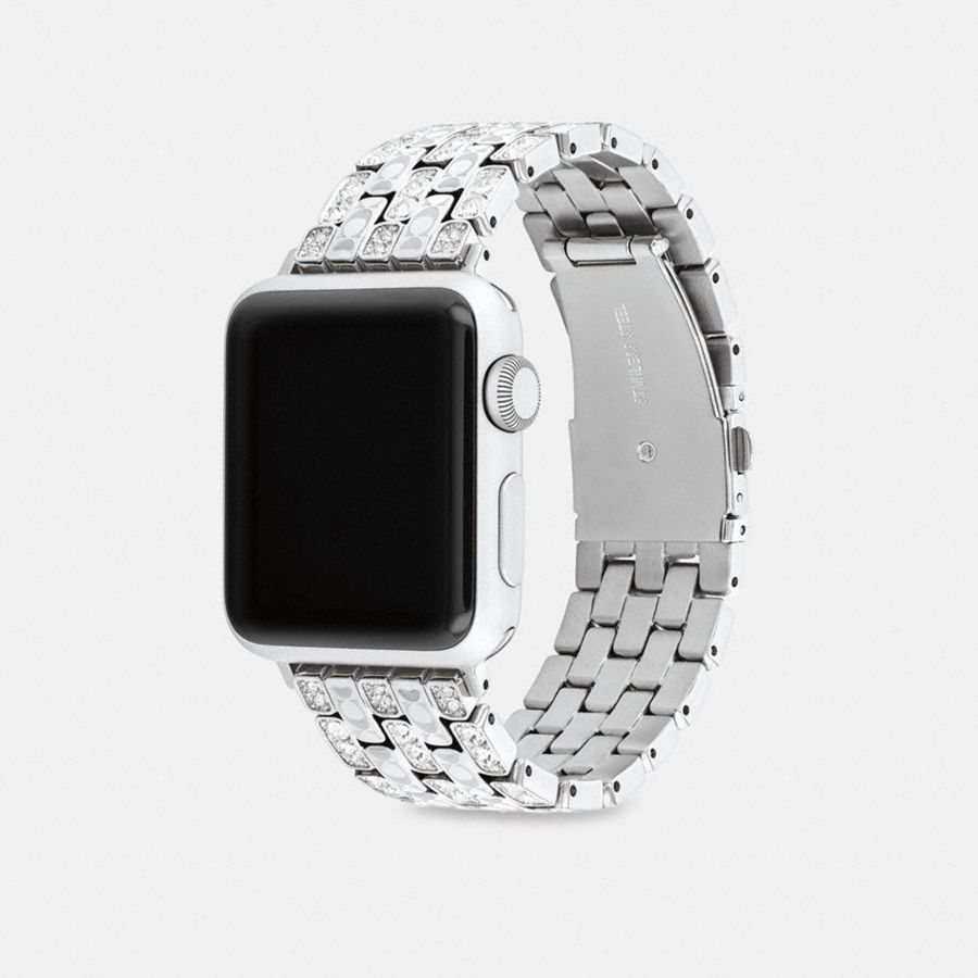 COACH® Apple® Strap, 38 Mm, 40 Mm And 41 Mm Women Watches Silver | FRUO74612