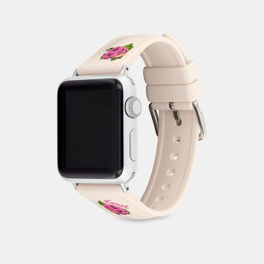 COACH® Apple® Strap, 38 Mm, 40 Mm And 41 Mm Women Watches White | KSZV86720