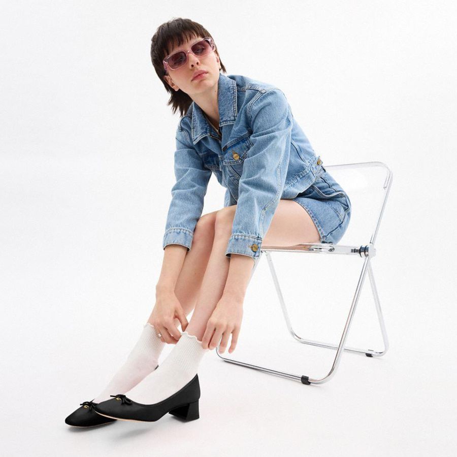 COACH® Ava Ballet Women Pumps Black | BGMD41590