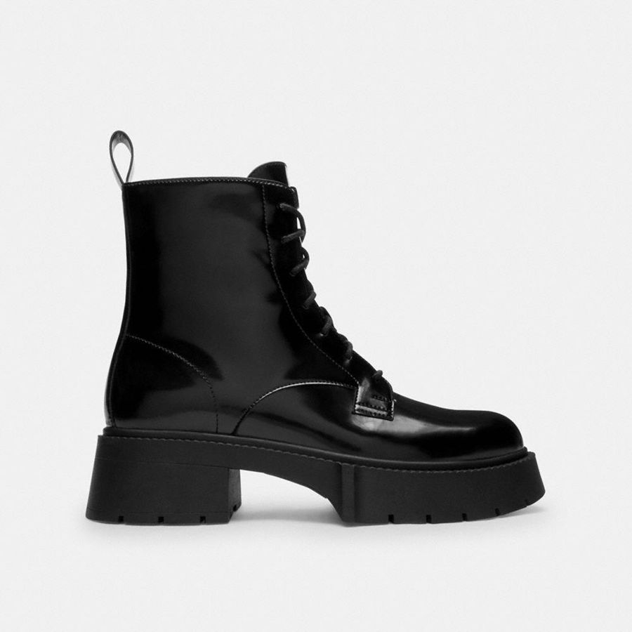 COACH® Avery Platformie Women Boots Black | PBFN86145
